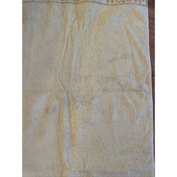 3 Vintage Cannon Monticello Santa Cruz Bath Hand Towels Sculpted Fringe Yellow - Picture 5 of 10